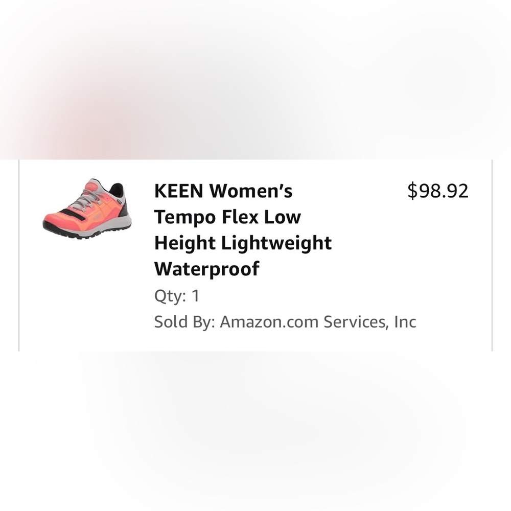NWOT Keen Tempo Flex Low Height Lightweight Waterproof, Pink, Orange, and Black. - Picture 4 of 4